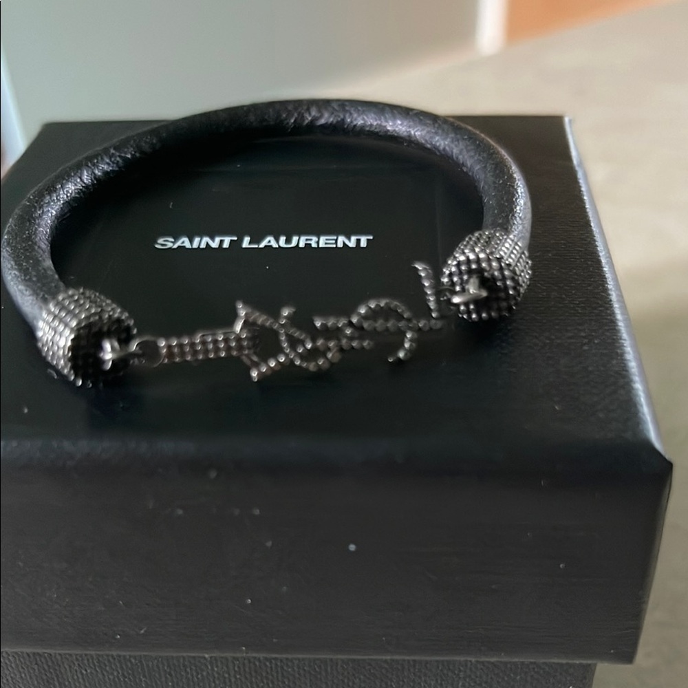 Saint Laurent Black and Silver Bracelet - Picture 4 of 4